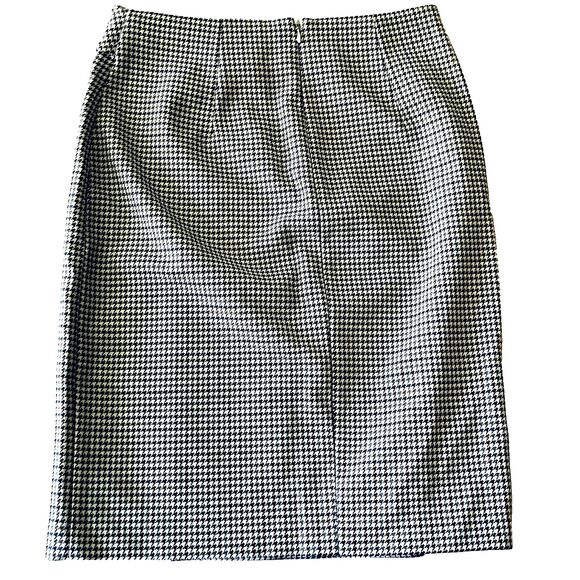 Y2K Clueless Skirt Houndstooth Pencil Midi Knee S 6 Lined H & M Grommet Preppy - Picture 11 of 13
